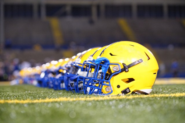 Football helmets yellow